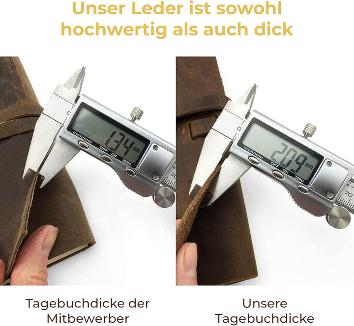 LEDER NOTIZBUCH A5 TAGEBUCH JOURNAL - Antikes Vintage Handgemachtes ledergebundenes Notizbuch für Si