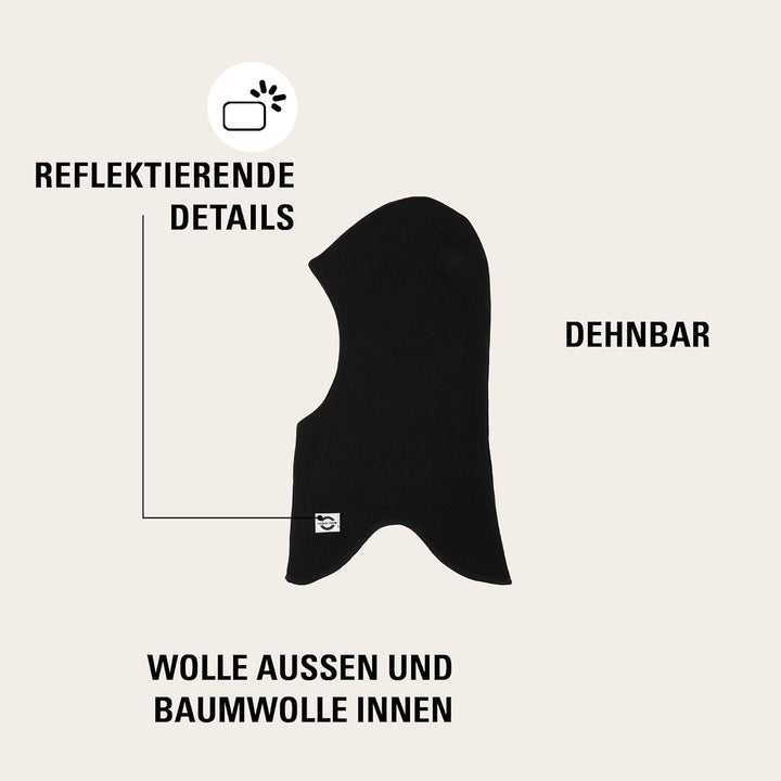 Mikk-line Schalmütze Kinder | Balaclava Kinder Mit 100% Mulesing-Freier Merinowolle | Isolierend Wol