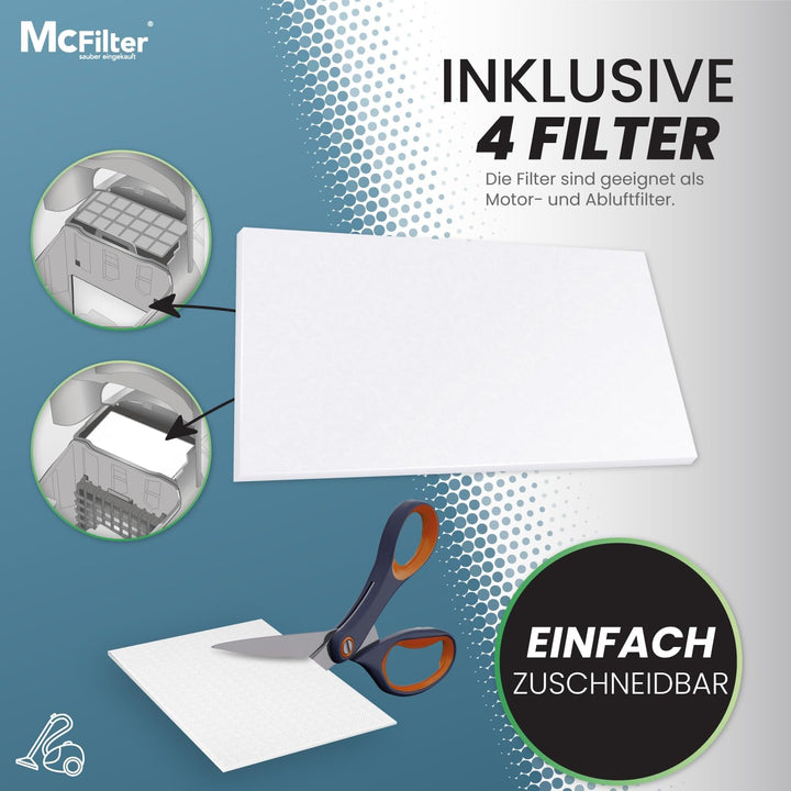 McFilter | 20 Staubsaugerbeutel kompatibel mit Miele Tango/Tango Plus Staubsauger, Beutel mit automa
