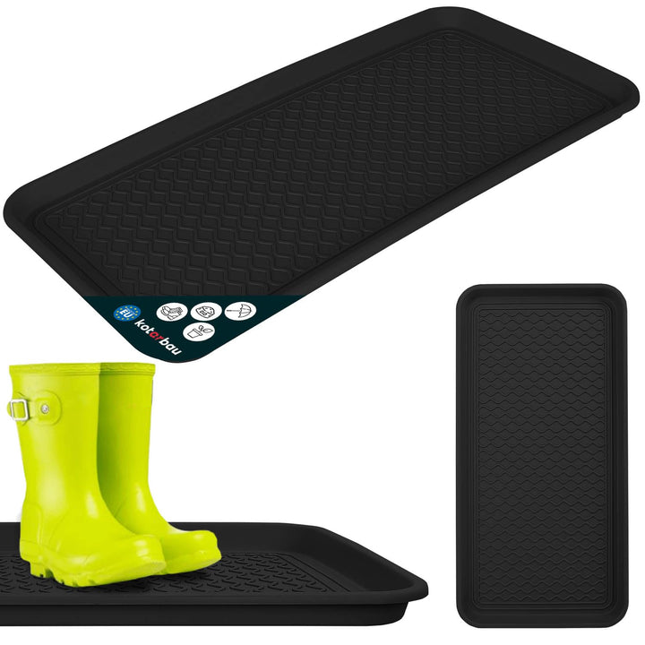KOTARBAU® Schuhabtropfschale - 38 x 76 cm - Abtropfmatte für nasse Schuhe - Schuhablage für Herbst &amp;