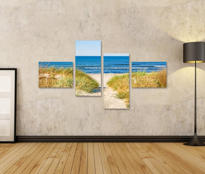 islandburner Bild auf Leinwand Weg Zum Strand An Ostsee Mit Strandhafer Bilder Wandbilder Poster Lei