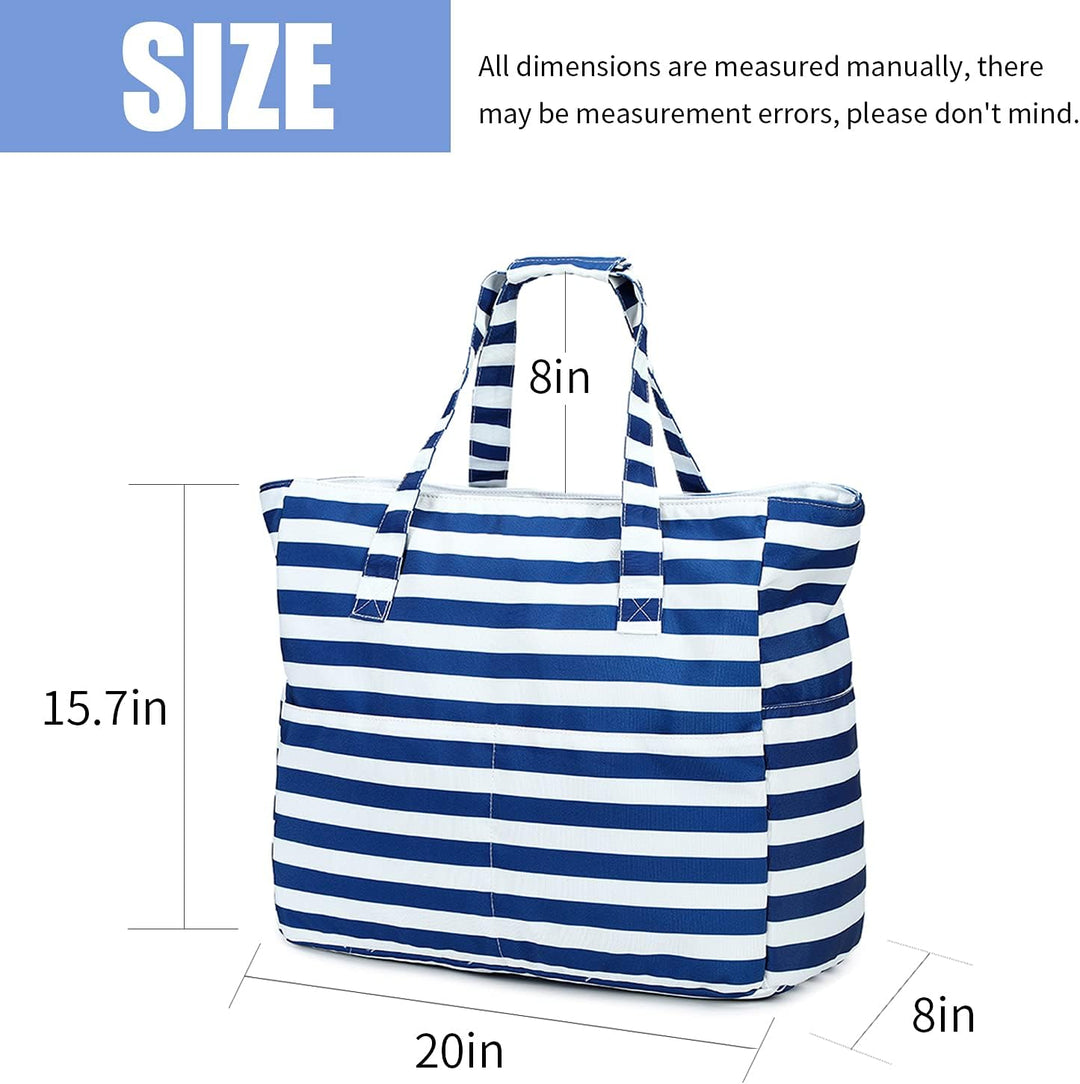 LEDAOU Grosse Strandtasche Damen Umhängetasche Handtasche wasserdicht sanddicht mit Reissverschluss