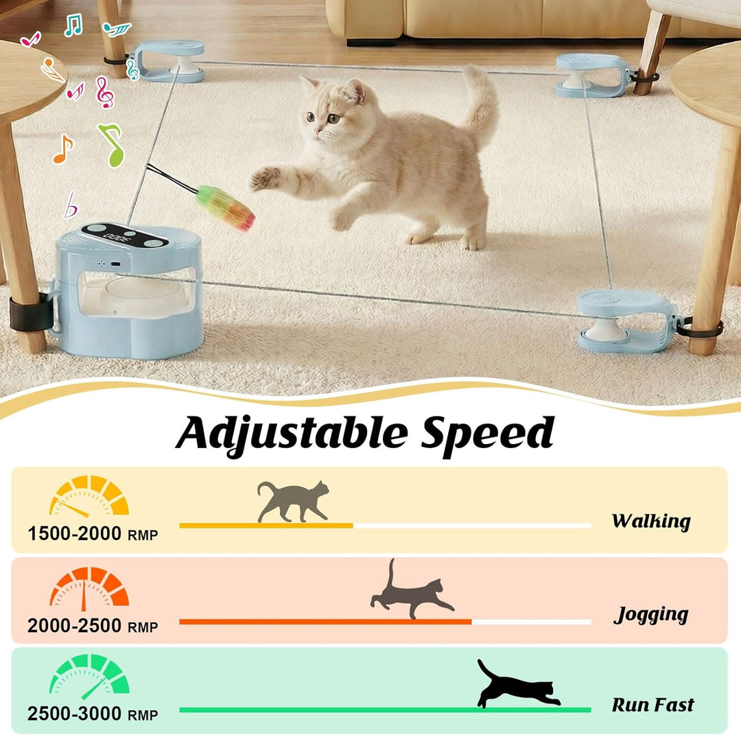 Interaktives Katzenspielzeug für Wohnungskatzen – Automatisches Katzenlaufspielzeug mit simuliertem