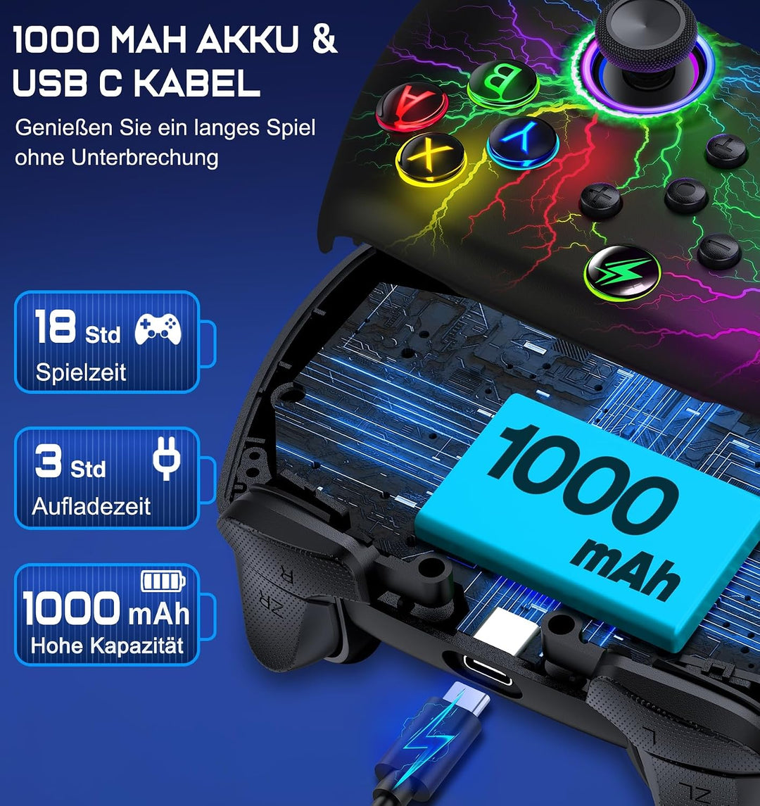 HELLCOOL Switch Controller - Kabellos Controller für Switch/Lite/OLED Konsole - Switch Controller mi