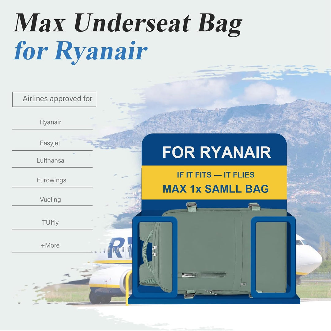 VMIKIV für Ryanair Handgepäck 40x20x25 Rucksack Flugzeug,Reiserucksack Klein Handgepäck Tasche,Carry