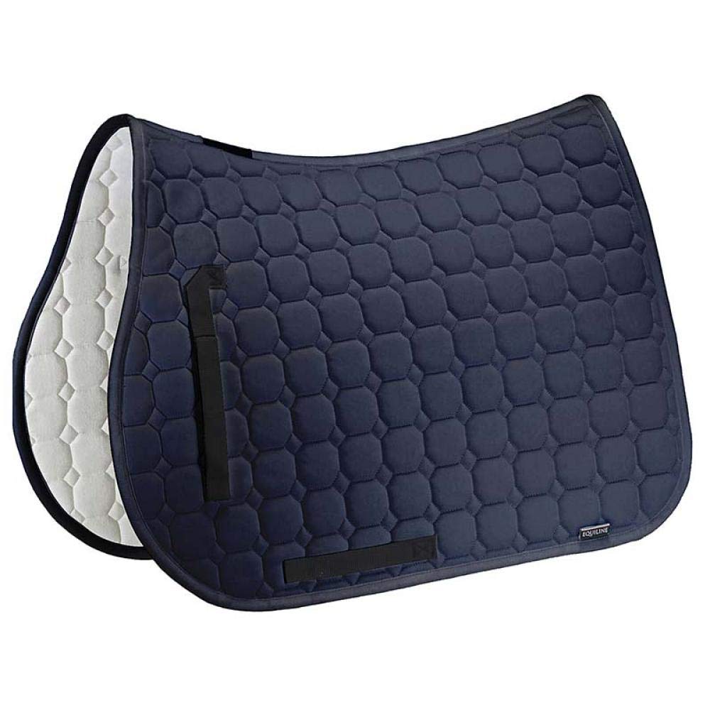 Equiline Schabracke Octagon, Baumwollschabracke Form Vielseitigkeit Bianco (001) N - salto rettangol