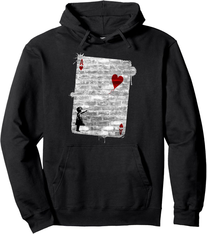 Balloon Girl Ace of Heart - Cardistry Gift Pullover Hoodie