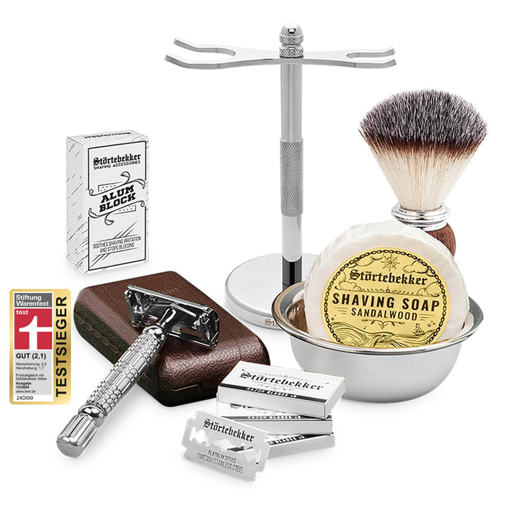 Störtebekker® Gentleman Essential Set - Hochwertiges Rasierset für eine perfekte Rasur - mit Rasierh