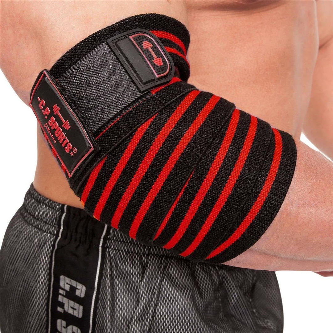 C.P.Sports Profi Ellenbogenbandagen | 1x Paar Gelenk/Arm/Ellenbogen Bandagen 130cm | Elbow Support f