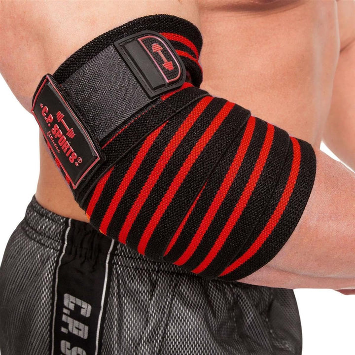 C.P.Sports Profi Ellenbogenbandagen | 1x Paar Gelenk/Arm/Ellenbogen Bandagen 130cm | Elbow Support f