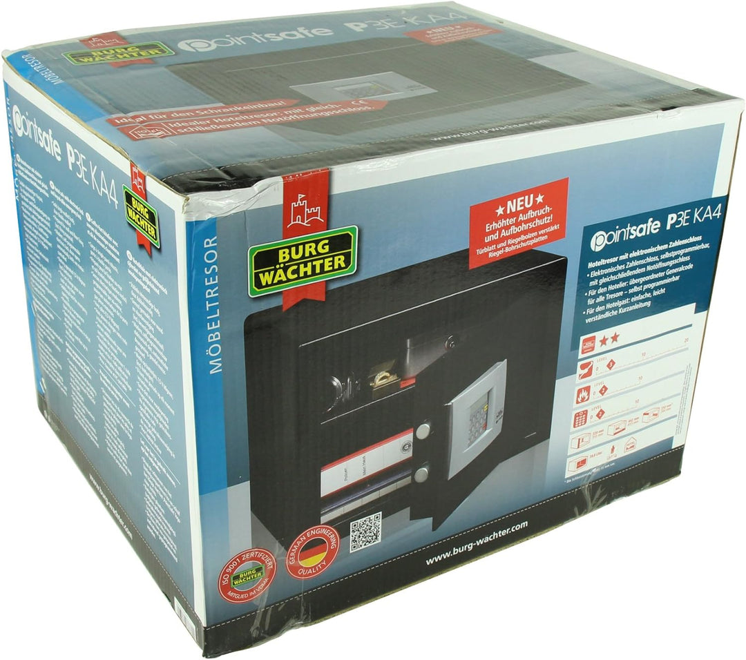 Burg-Wächter Hoteltresor mit elektronischem Zahlenschloss, Point-Safe, 38,8 l, 20,5 kg, P 3 E KA 4,