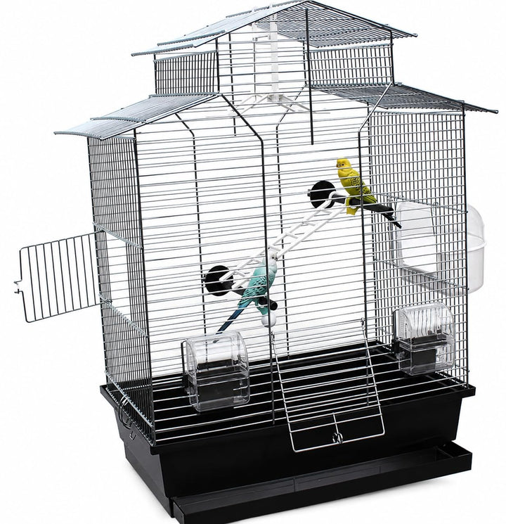 Vogelkäfig,Wellensittichkäfig,Exotenkäfig,60 cm Vogelkäfig Vogelbauer Wellensittich Kanarien Voliere
