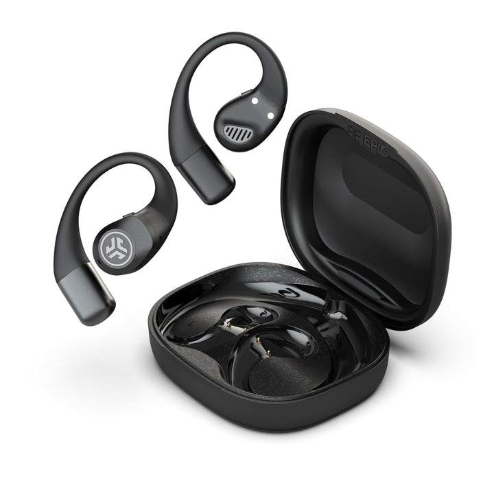 JLab Epic Open Sport Kopfhörer – Kabellose Open-Ear Sportkopfhörer mit Ohrbügeln, 30 Std. Laufzeit,
