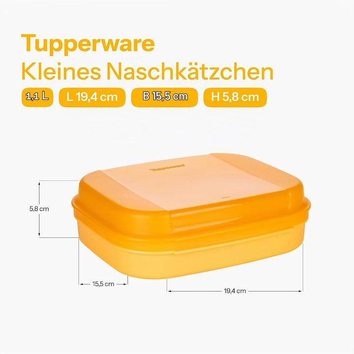 Tupperware Naschkätzchen 1,1 L orange + 1,1 L rot Bellevue Vorratshaltung Vorrat Apollo Brotdose Kek