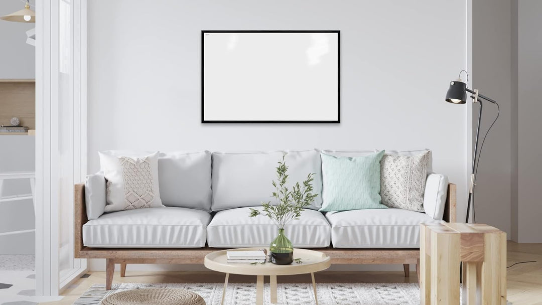 ALLboards Whiteboard mit schwarzem Rahmen 90x60cm Magnettafel Weiss Magnetisch, Trocken Abwischbar