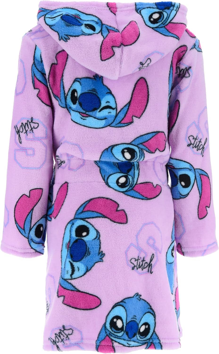Disney Stitch Mädchen Bademantel, Kinder Hausmantel, Weicher Fleece Morgenmantel, Grössen 6 bis 12 J