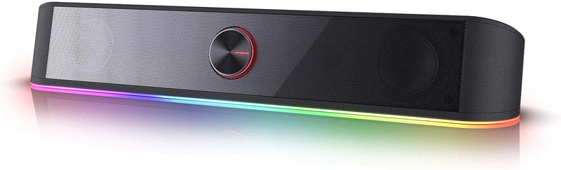 Redragon GS560 Adiemus RGB Desktop-Soundbar, 2.0-Kanal-Computerlautsprecher mit dynamischer Lichtlei