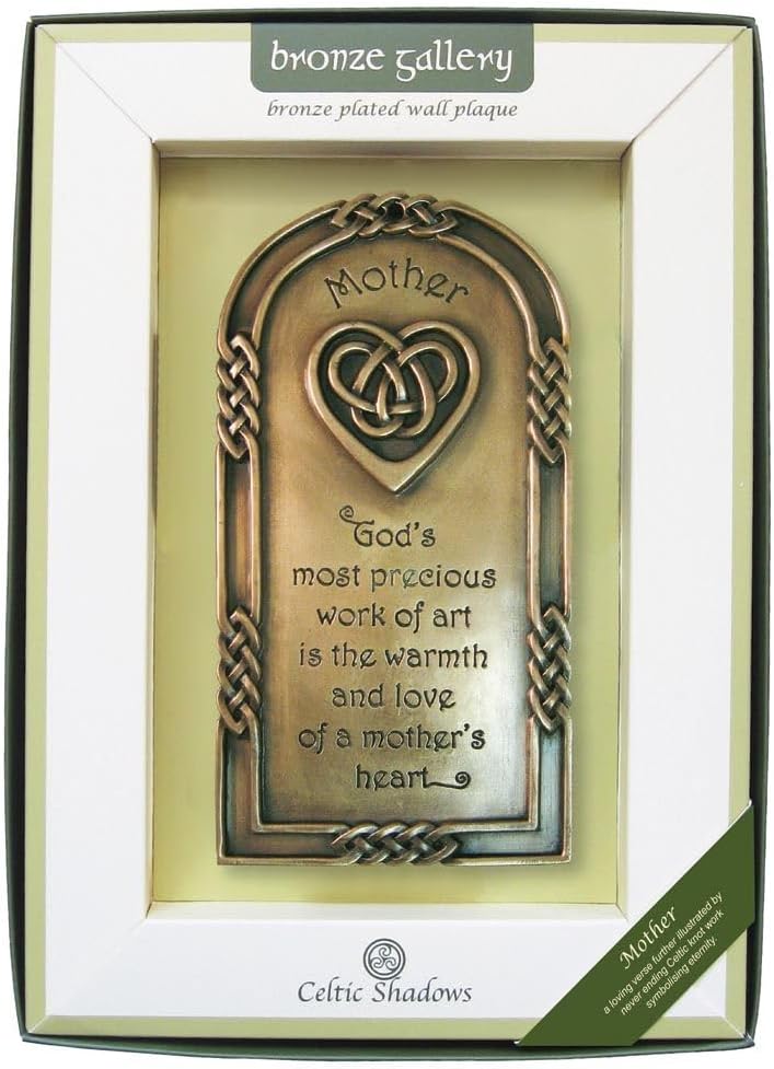 Bronzierte Wandtafel mit einem Segensspruch für Mütter, 21 x 13 cm