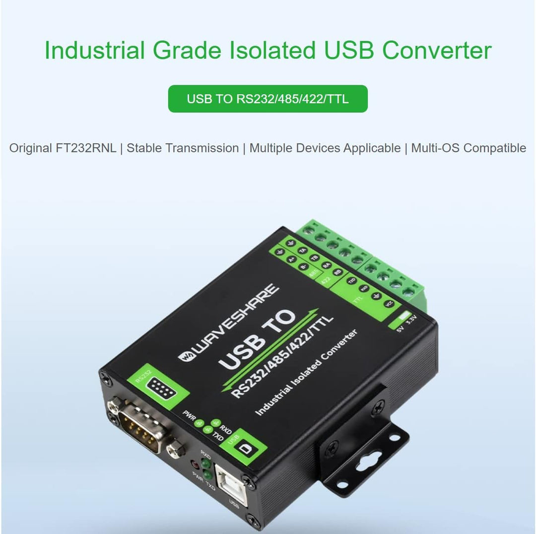 USB to RS232/485/422/TTL Interface Converter Industrial Grade Isolated USB Converter with Original F
