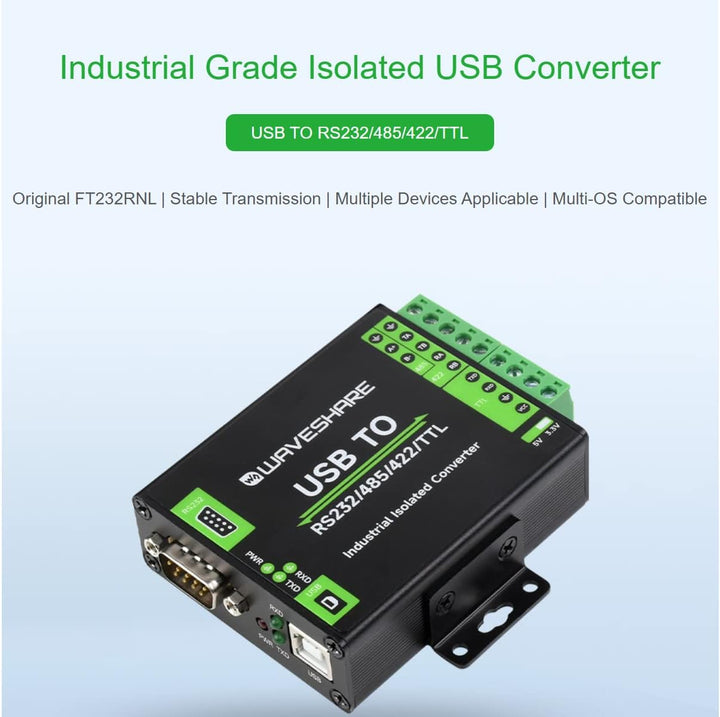 USB to RS232/485/422/TTL Interface Converter Industrial Grade Isolated USB Converter with Original F