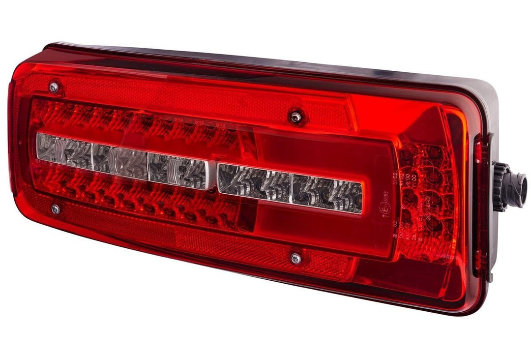 HELLA 2VD 012 381-311 Heckleuchte - Truck Full LED - LED - 24V links links DIN Stecker seitlich, lin