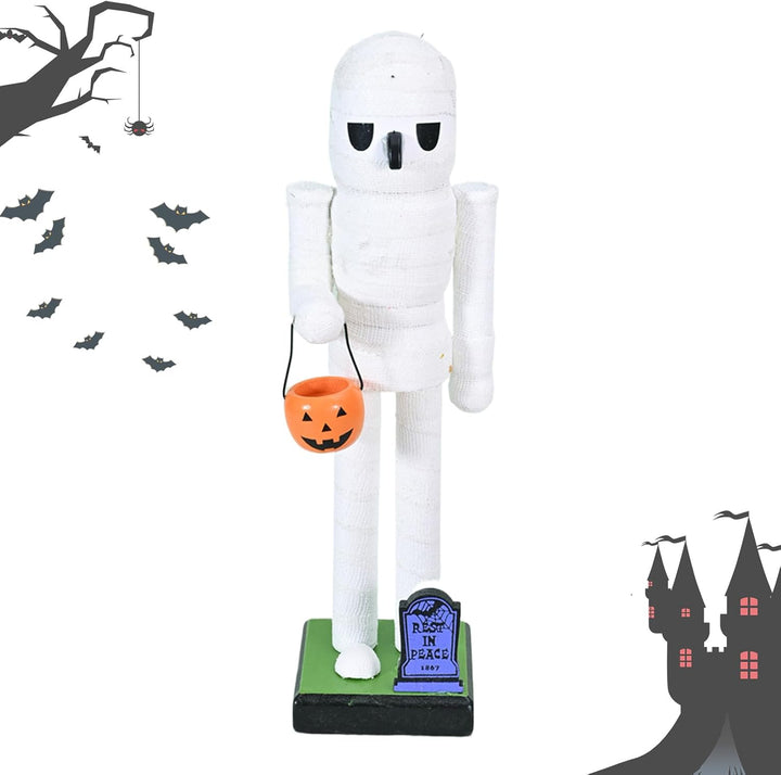 Generisch Halloween Holz-Nussknacker,Dekoration für Feiertage Skelett Kürbis Nussknacker | Geschenkt