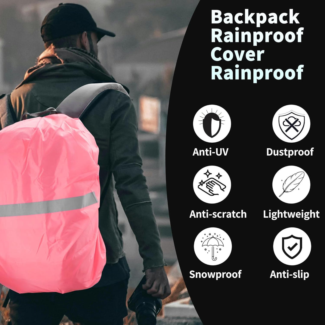 Reflektierende Rucksack Regenhülle, wasserdichte Regenhülle für Rucksack, Polyester Rucksackhülle fü