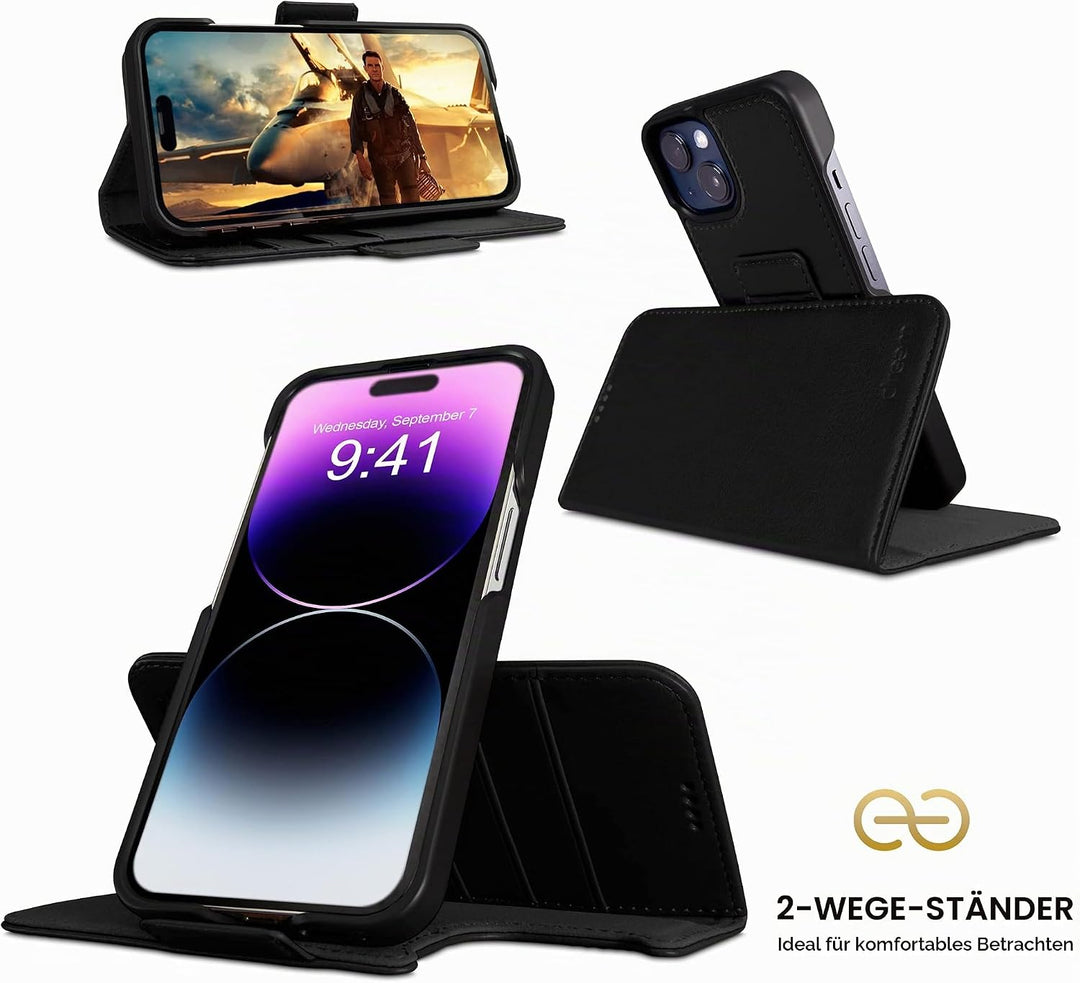 Dreem Fibonacci iPhone 14 Brieftaschen-Etui / 2-in-1 stossfestes Etui und abnehmbares Folio aus vega