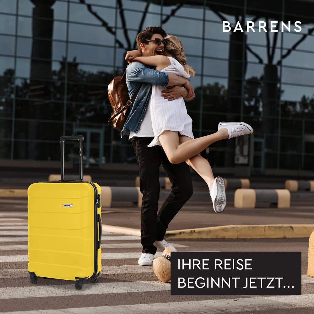 BARRENS Mittel Koffer | Aufgabegepäck | 66x46x26 cm | 60 L | Hochschlagfestes ABS-Material | Chiffri