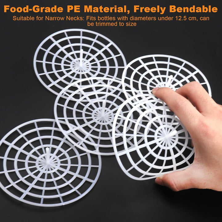 5 Pcs Fermentiergitter mit Halterung, Fermentiergewichte für Verhindern Lebensmittel mit Luft in Kon