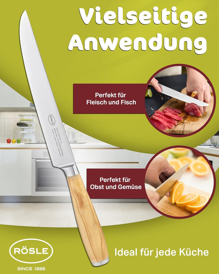Rösle Fleischmesser Artesano, Hochwertiges Küchenmesser zum Schneiden aller Arten von Fleisch, Tranc