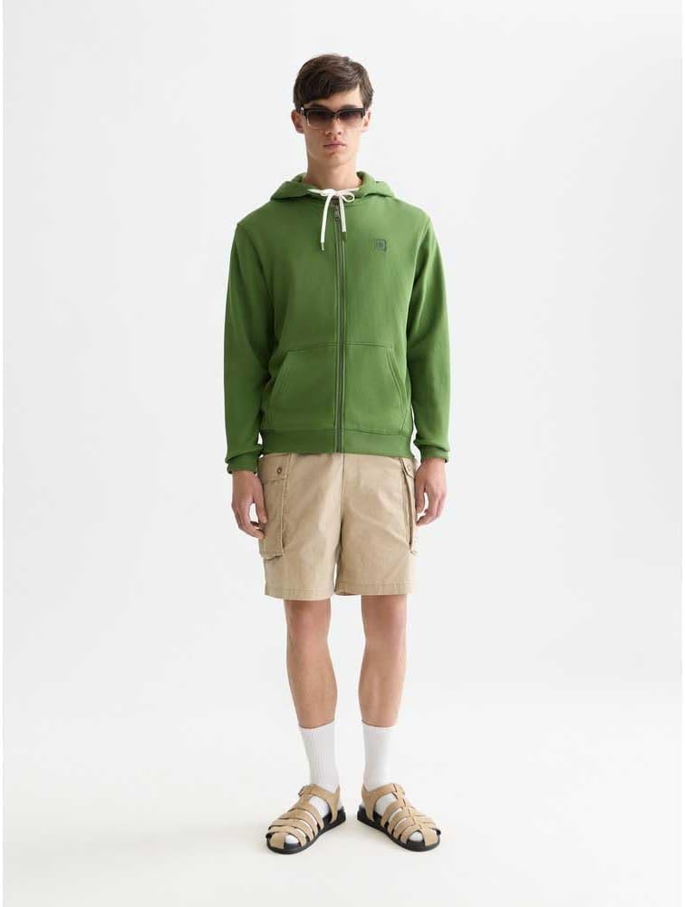 Scotch & Soda Herren Essential Badge Logo Hooded Sweatshirt Hooded Sweatshirt S Garden Green 300, S