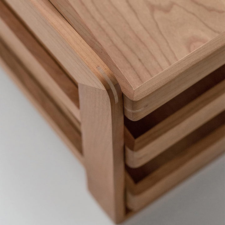 Vorratsbehälter Schwarzes Walnuss-Tisch-Tabletop-Regal Home Office-Desktop A4-Datei Aufbewahrungsbox