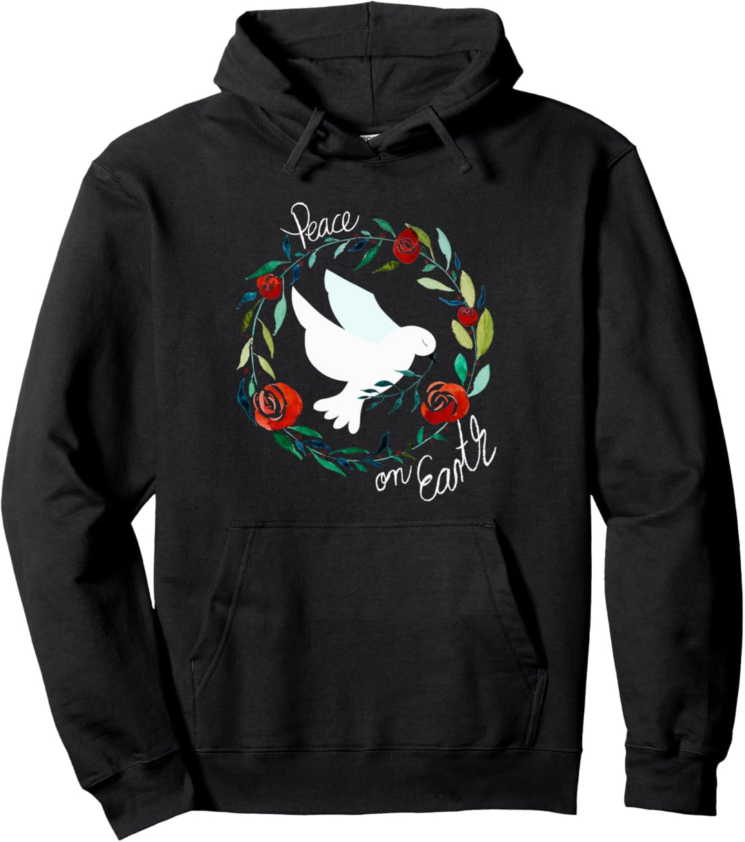Friedenstaube mit Rosen Pullover Hoodie