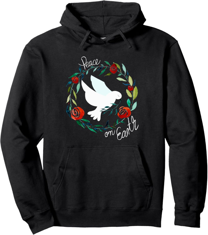 Friedenstaube mit Rosen Pullover Hoodie