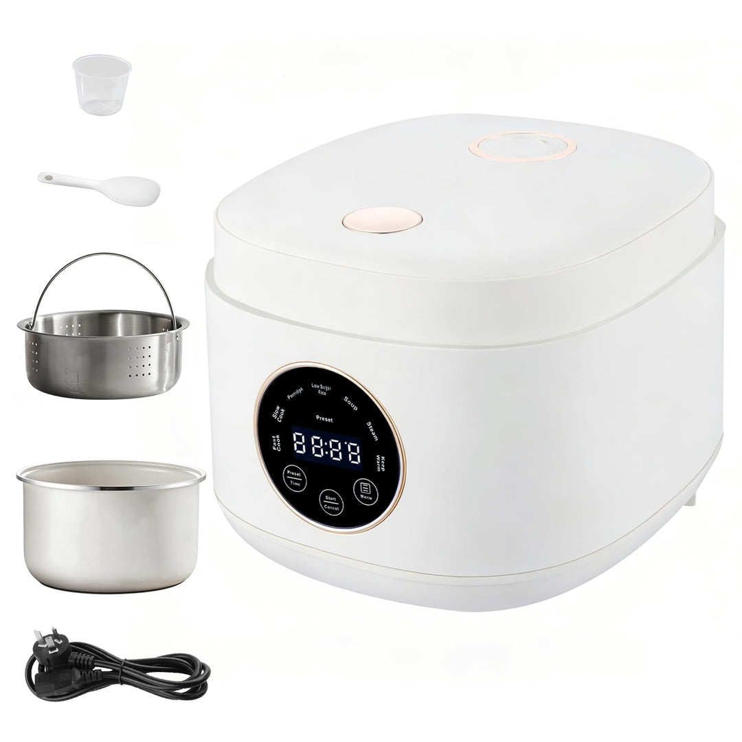 2L Low Sugar Reiskocher, Low Sugar Rice Cooker mit 24-Stunden-Zeitschaltuhr & 8-Stunden-Warmhaltefun