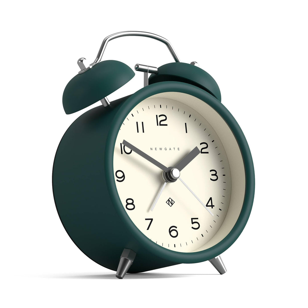 NEWGATE ® Charlie Bell Echo Alarm – Kleiner moderner Nachttischwecker – Schlafzimmerzubehör – Wecker