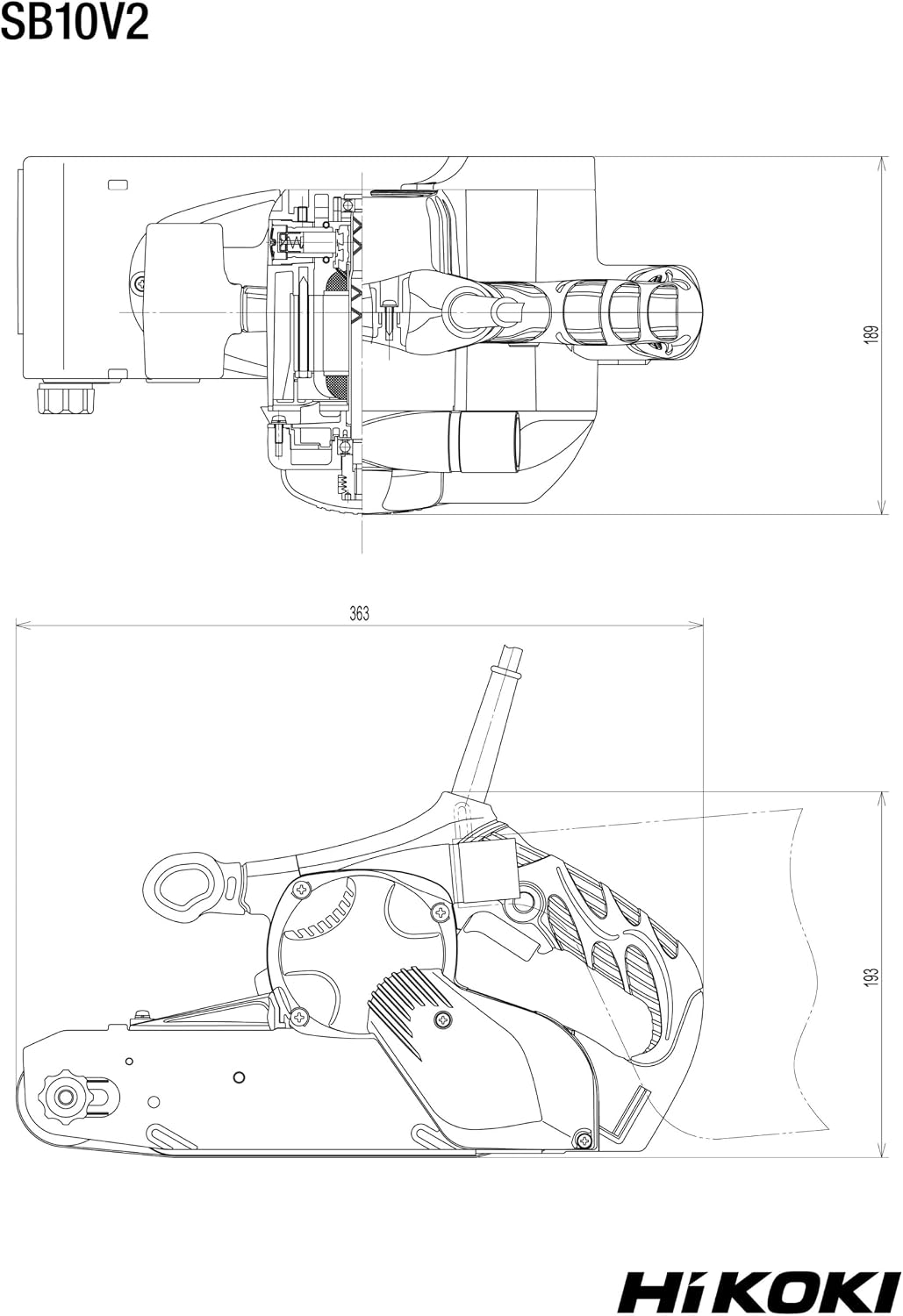 HIKOKI Bandschleifer, SB10V2 Bandgrösse: 100 x 610