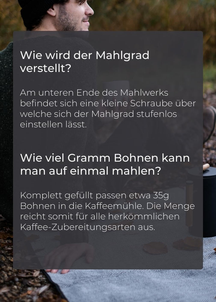 LAMBDA COFFEE® TERRA Kaffeemühle manuell aus Edelstahl und Keramik- Kegelmahlwerk I Leichte Handkaff