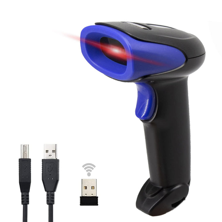 LENVII Wireless Barcode Scanner 2D 1D QR Wireless 2.4GHz + Wired USB 2.0 Handheld Bar Code Reader QR