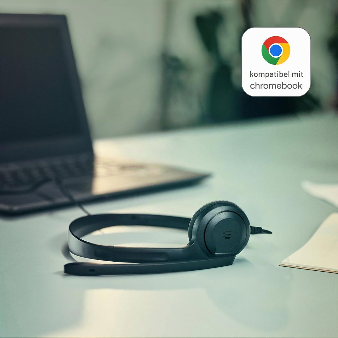 EPOS C1 Business USB C Mono - Headset mit Mikrofon, Chrome Zertifiziert, Kopfhörer mit Kabel, rausch