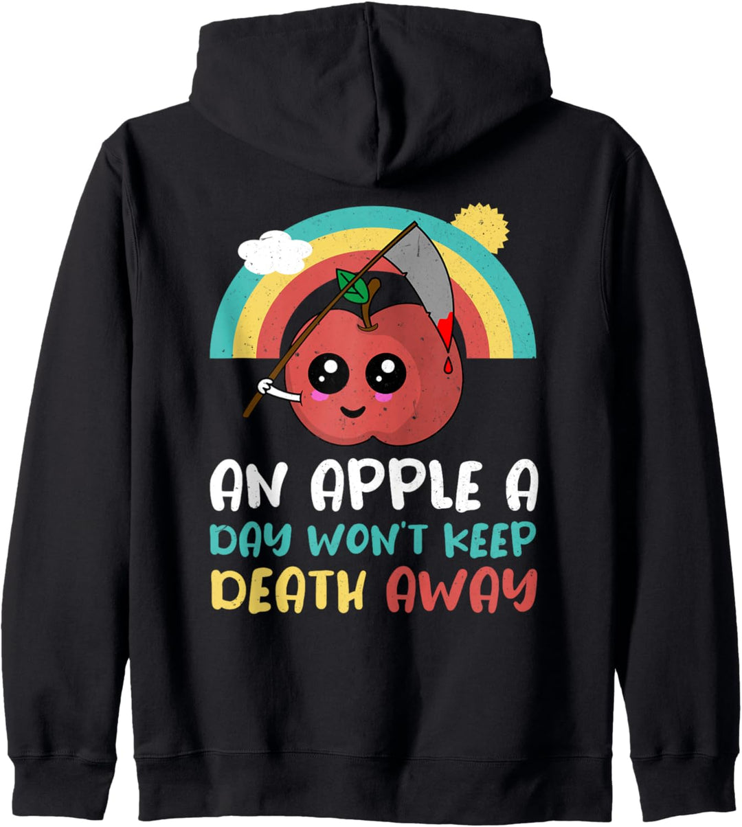 Lustiges T-Shirt für Herren mit einem Apfel am Tag Kapuzenjacke