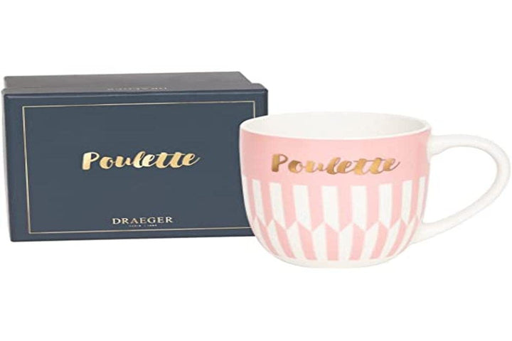 Draeger Paris - Geschenk-Becher - "POULETTE", Pastell, 8 cm de diamètre et 9,3 cm de hauteur