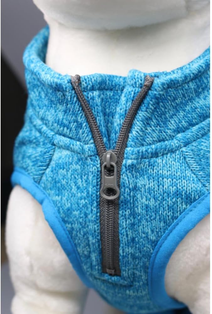 Kurgo Core Hunde-Pullover, Leichtes Fleece, Mit 2-Wege-Reissverschluss, Mit Hundegeschirr kompatibel