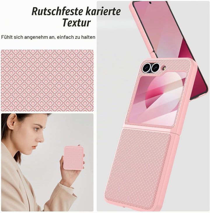 Doeshine für Samsung Galaxy Flip 6/Z Flip 7 FE Hülle [Not for Flip 7] mit Scharnierschutz &amp; Displays