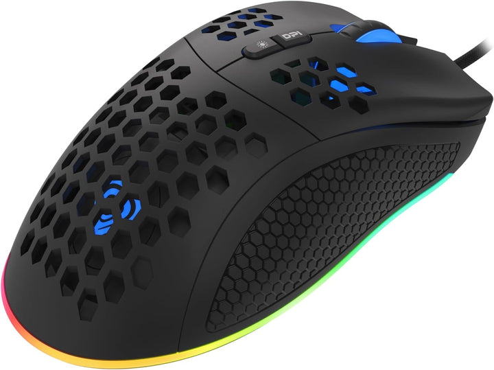 Genesis Gaming Maus KRYPTON 555 RGB kabelgebunden schwarz, Schwarz