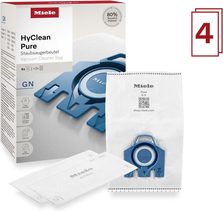 Miele Original Zubehör - Staubsaugerbeutel HyClean Pure GN / Mit bester Filtrationsleistung / Schlie