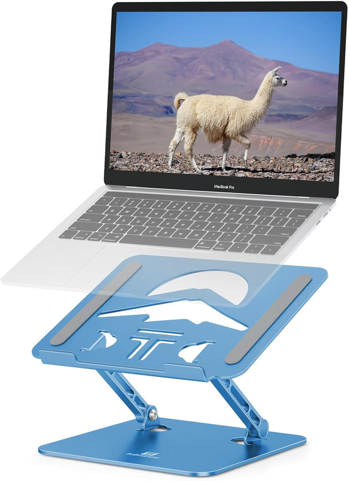 Ergonomischer Laptop Ständer aus Aluminium, Höhenverstellbar & Faltbar, Stabil & Rutschfest, Verbess
