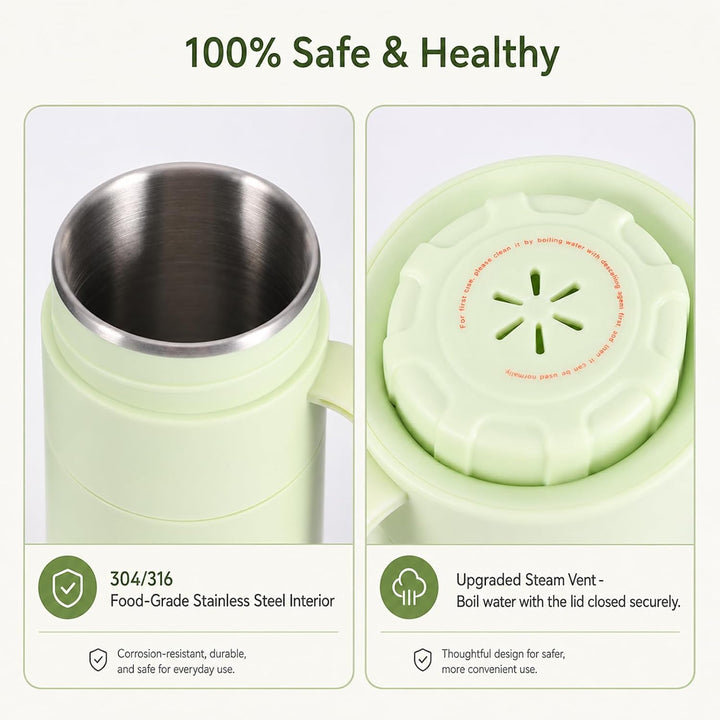 Elektrischer Reisewasserkocher Klein 400ML, 4 Temperatureinstellung | Mini Wasserkocher Automatische