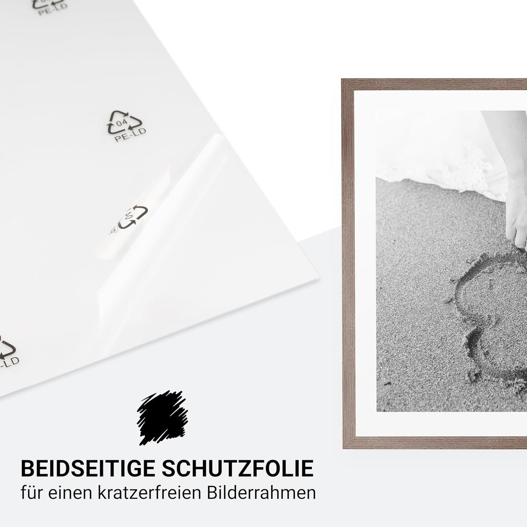 CABBEL 1x Bilderrahmen 60x60 cm Eiche Dunkel Rahmen 1-Pack | Dokumentenrahmen, Collage, Poster | MDF